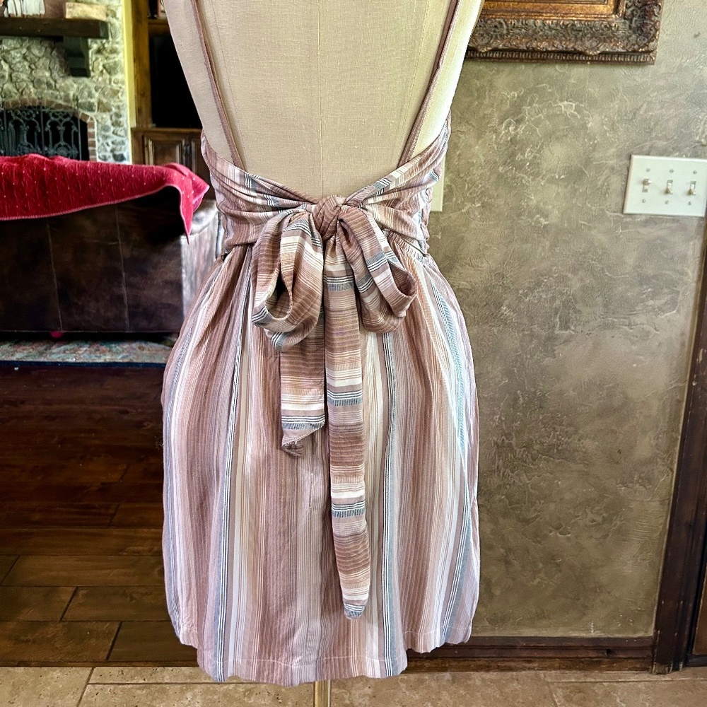 NWOT L*Space Lauryn Waist Tie Mini Dress in Harmony Stripe Size M